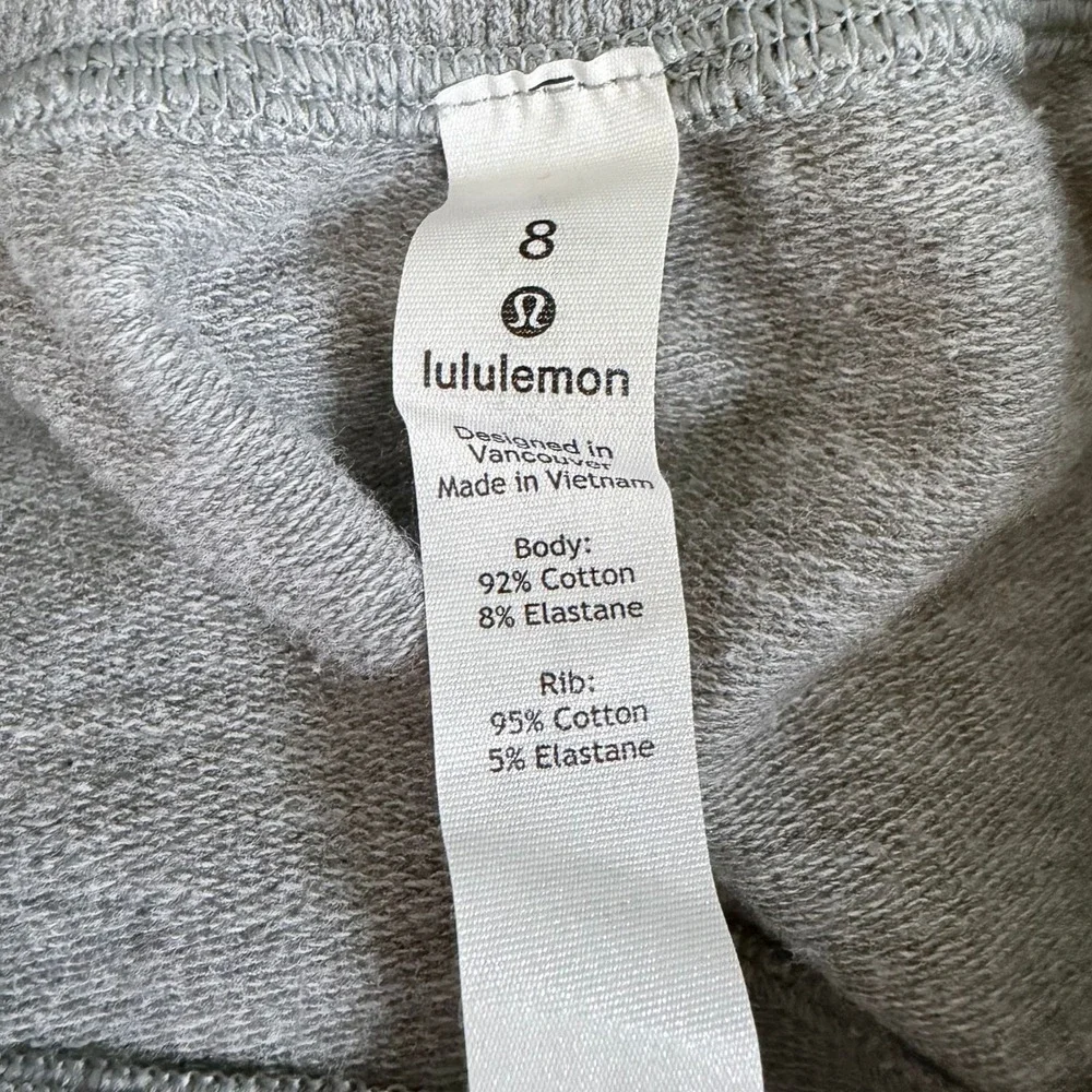 Lululemon Start Anew Gray French Terry Drawstring Athletic Skirt 8 Heathered‎